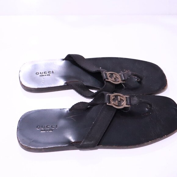 Gucci Black Flip Flops - Size ? - Picture 6 of 11